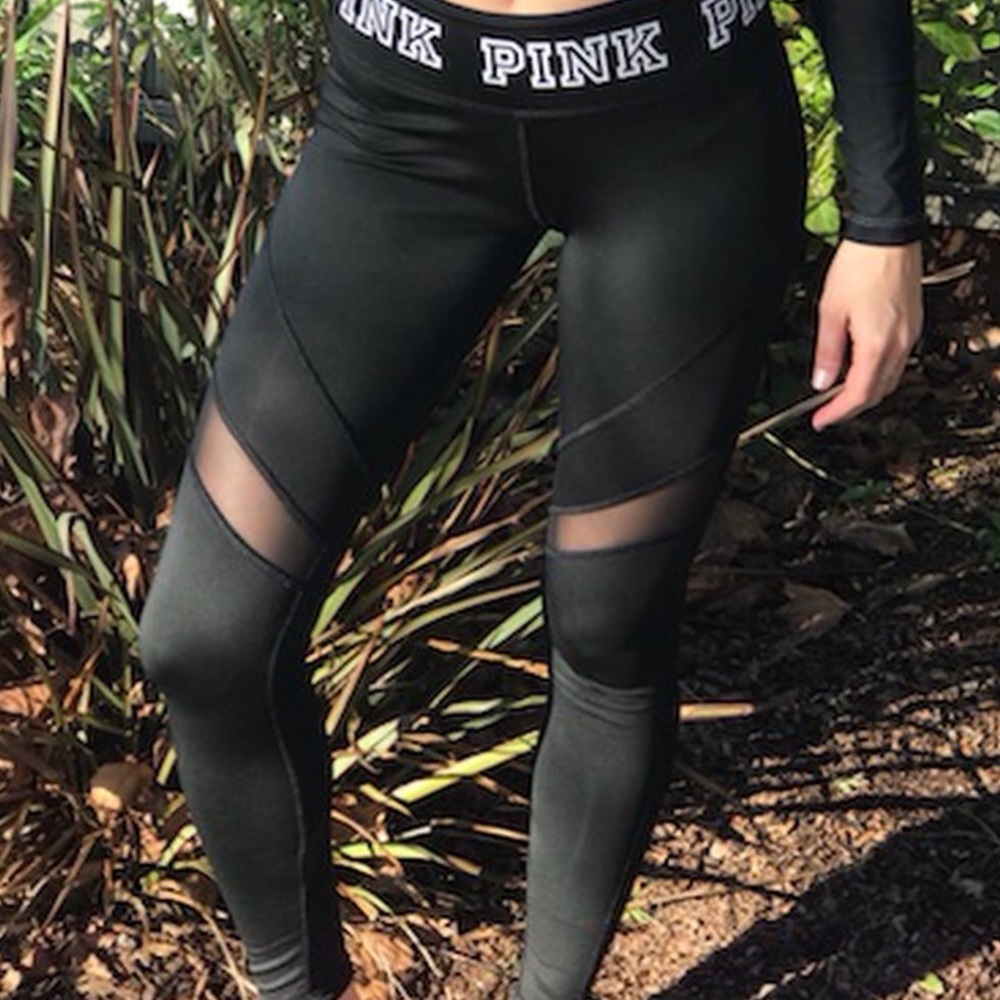 PINK MESH reversible leggings